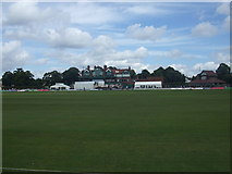 SJ3885 : Liverpool Cricket Club - Pavilion by BatAndBall