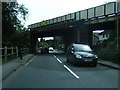 Greatbridge Road passes under railway bridge