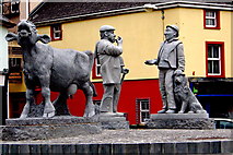 R3377 : Ennis - Market Place - Cow, Buyer & Seller Monument  by Suzanne Mischyshyn