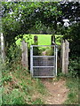 Gate and footbridge on the Greensand Ridge Walk