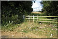 Gate on the path to Milton Wood