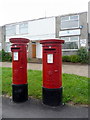 Two Queen Elizabeth II Pillar Boxes, The Dean, Alresford, Hampshire