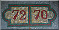 Shop unit numbers in mosaic, High Street, Deal