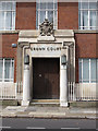TQ3279 : Doorway to the old Southwark Crown Court by Stephen Craven