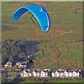 Paraglider over the Rhymney Valley