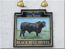 NY8383 : Sign for The Black Bull Hotel, Bellingham by Mike Quinn