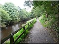 Cycle path alongside the River Calder