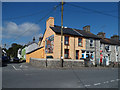 Colourful house at crossroads in Pontrhydfendigaid