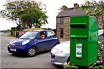 Q8451 : Loop Head Peninsula - Carrigaholt - West Street - Green Post Box at Post Office  by Suzanne Mischyshyn