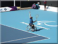 Gordon Reid serving on Centre Court, London 2012