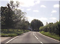 A485 from entrance to Llanio-isaf