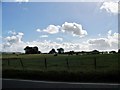 Looking over the fields to Sidehead from the B7086