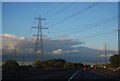 Pylons cross the M6