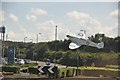 Southampton Airport : Wide Lane Roundabout & Spitfire Replica