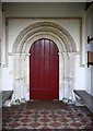 TL9889 : St Ethelbert, Larling - Porch by John Salmon