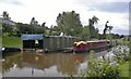 Boat painters at Furness Vale Dry Dock on Peak Forest Canal