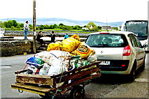 M2208 : The Burren - R477 - Ballyvaghan - SUV with Bag-Laden Trailer by Suzanne Mischyshyn