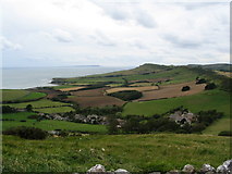 SY9179 : Kimmeridge village from Smedmore Hill by E Gammie