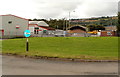 Roundabout at the western end of Greenway, Bedwas House Industrial Estate, Bedwas