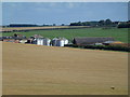 TF7341 : Silver silos at Ling Farm south of Thornham by Richard Humphrey