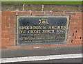 SK7856 : Smeaton's Arches, commemorative plaque  by Alan Murray-Rust
