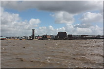 SJ3392 : Victoria Tower and Liverpool Docks by Alan Heardman