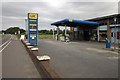 Closed petrol station, A34