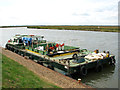 TG4703 : Broads Authority barge moored on the River Waveney by Evelyn Simak