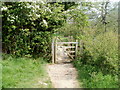 Gated bridge, Wye Valley Walk, Dixton, Monmouth