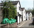 Green bags and white houses, Granville Street, Monmouth