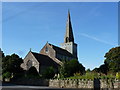 SO5005 : Trellech church from pub car park by Ruth Sharville
