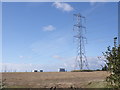 Power lines, leading from Hinkley Point