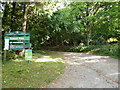 Entrance to Beacon View woods, near Trellech