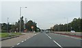 Approaching the B5202 junction on the A580