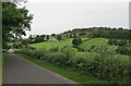 Hilly landscape north of the Holywell Road