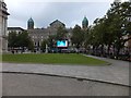 J3374 : Large screen TV in grounds of Belfast City Hall by David Smith