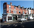 Comberton Hill shops east of Lea Street, Kidderminster