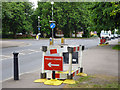 Pedestrian obstacles, High Road, Buckhurst Hill