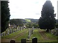 NO7999 : The graveyard below Drumoak Church by Stanley Howe