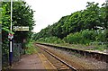 Railway line to the west seen from Lytham Railway Station, Station Square, Lytham