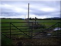 NJ7600 : Field gates and boundary wall by Stanley Howe