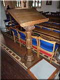SZ5277 : St Mary & St Rhadegund, Whitwell: wooden lectern by Basher Eyre