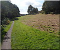 Path through a nature reserve and recreation area near Vancouver Drive, Newport