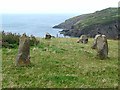 Stone circle above Aber Draw