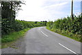 Bend in the road near Gwernydd