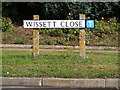 Wissett Close sign