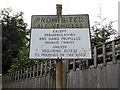 Pre-Worboys sign on path by London Road