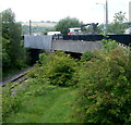 ST1096 : B4255 bridge over a railway line, Trelewis by Jaggery