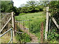 Kissing gate at the northern edge of Trelewis Community Centre