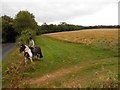 Horse Rider arriving at the Fosse Way